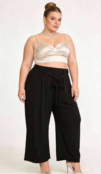 Immagine di CURVY GIRL WIDE LEG PANTS WITH BELT